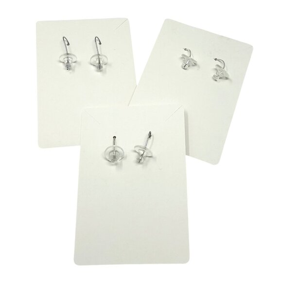 3 Pair - Elegant Dangle Earrings With‎ Filigree Glass & Crystal Elements - Picture 5 of 5